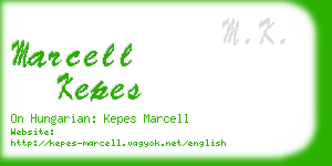 marcell kepes business card